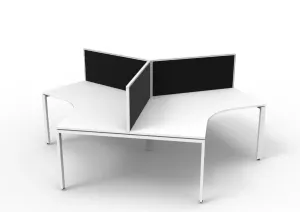 RL Infinity 120 Degree Profile Leg Workstation for 3 Users with Framed Screen thumbnail 5