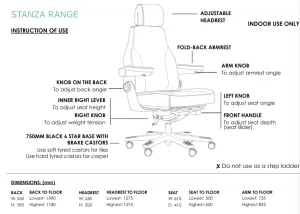 ST Stanza Multishift High Back Heavy Weight Leather Executive Chair thumbnail 7