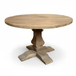MF Mulhouse Recycled Elm Timber Pedastal Base Round Dining Table thumbnail 2
