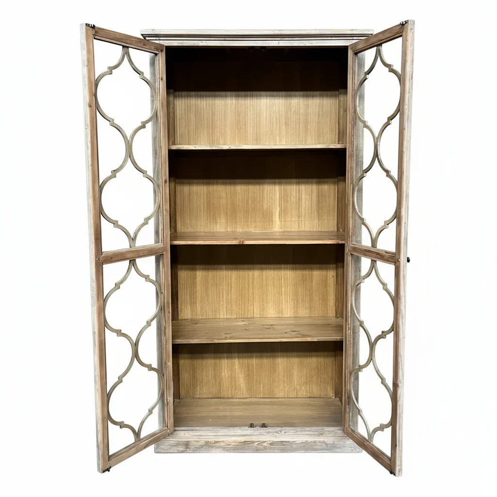 MF Majestic Recycled Timber Bookcase Display Cabinet