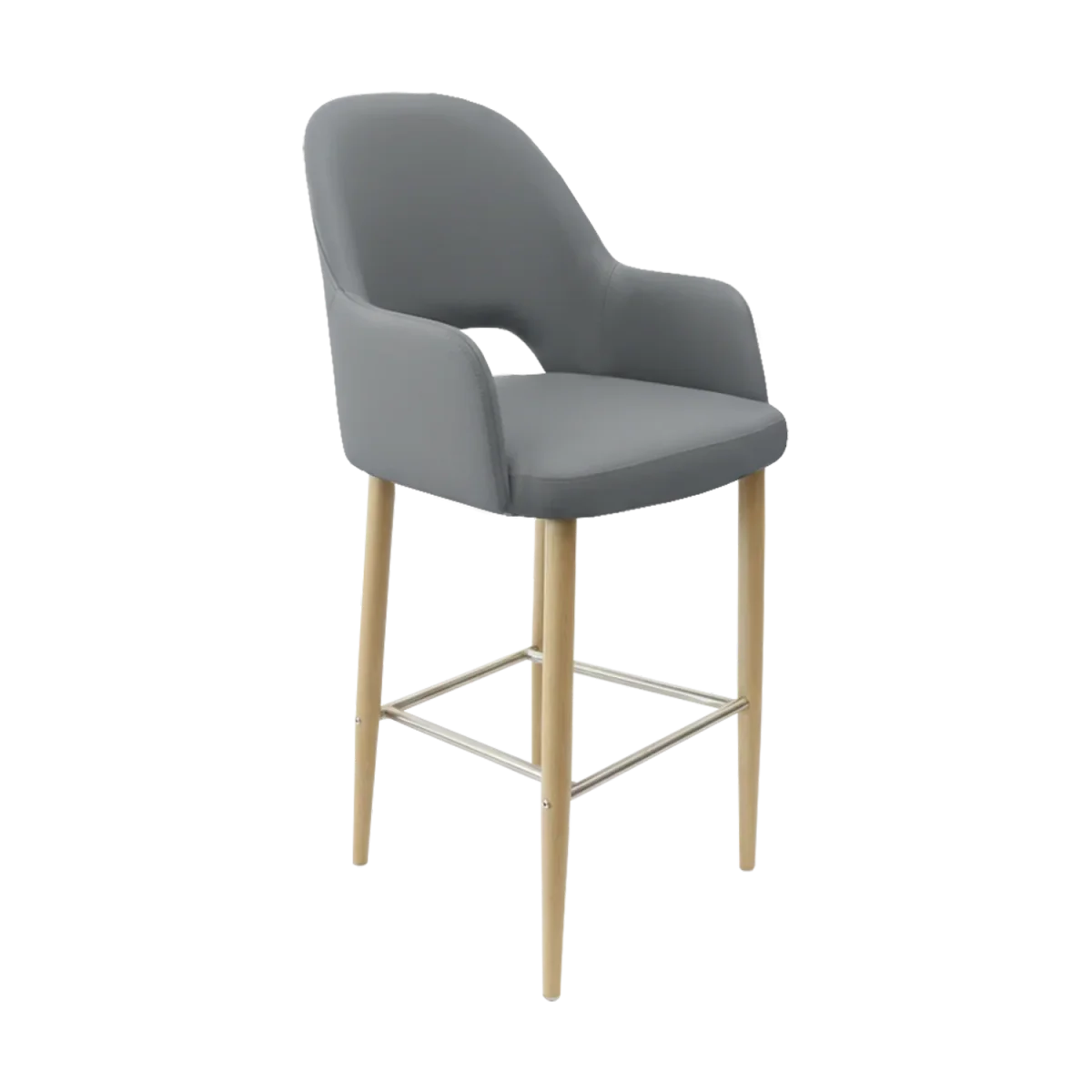 FL Orleans Bourbon Upholstered Seat Aluminium Frame Hospitality Barstool