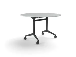 OL Modulus Flip Table with 1200mm Round Top All Black Frame thumbnail 2
