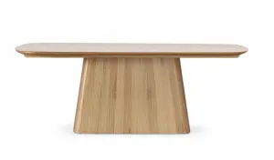 MD Elegant Solid Timber Base Natural Stone Top 2.4 Meter Dining Table thumbnail 1