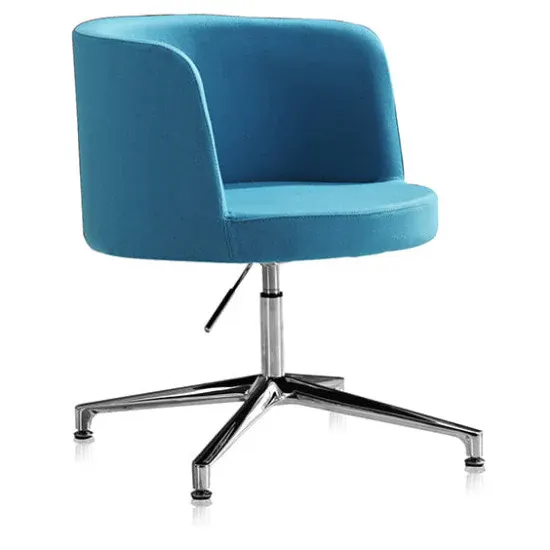 ST June Chrome 4 Star Base Fabric Upholstered Breakout Chair