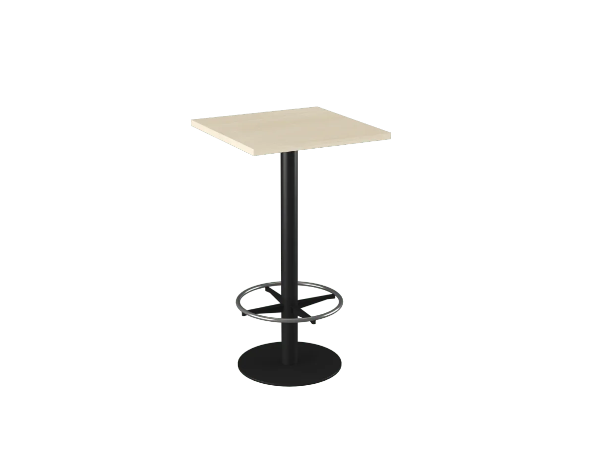 OL Metal Disc Base Square Bar Table