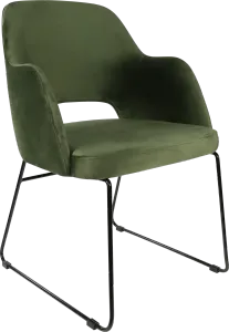 FL Sorbet Velvet Upholstered Sled Base Hospitality Chair thumbnail 3