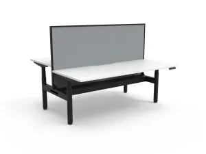 RL Halo Plus Height Adjustable Back to Back 2 User Workstation with SHUSH30 Screen thumbnail 7