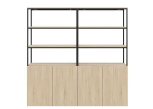 DD Banc Welded Framed 4 Door Cupboard with 2 Open Shelves thumbnail 1