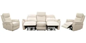 VI Camden 3 Seater Leather Electric Recliner Lounge with 2 Single Recliners thumbnail 9