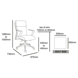 MA Aston PU Leather Low Back Executive Chair thumbnail 2