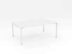 OL Axis Stretch Double Sided 2 User Desk – White Top with White Frame thumbnail 5
