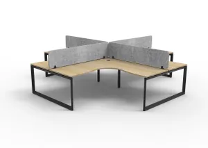 RL Infinity Loop 4 People Corner Workstation with Ecopanel Screen thumbnail 6