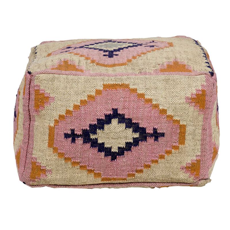 SH Mary Fabric Upholstered Square Ottoman