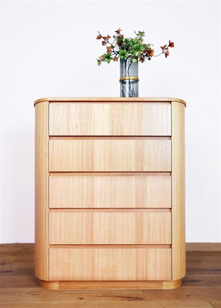 VI Adsila Solid Timber 5 Drawer Tallboy