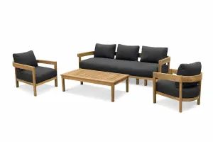 CR Hanalei 4 Piece Outdoor Lounge Set with Cushion thumbnail 4