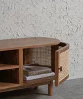 CT Kelly Solid Timber Rattan 2 Door TV Unit