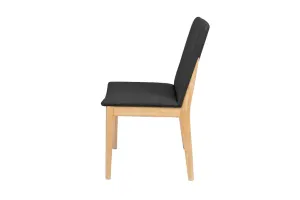 VI Boca Genuine Leather Upholstered Timber Leg Dining Chair thumbnail 6