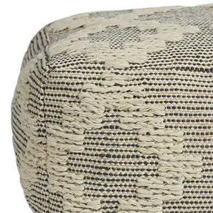 SH Ekawood Fabric Upholstered Square Ottoman thumbnail 2