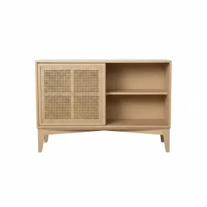 MF Bahamas Solid Oak Timber Rattan Sliding Door Cabinet thumbnail 3