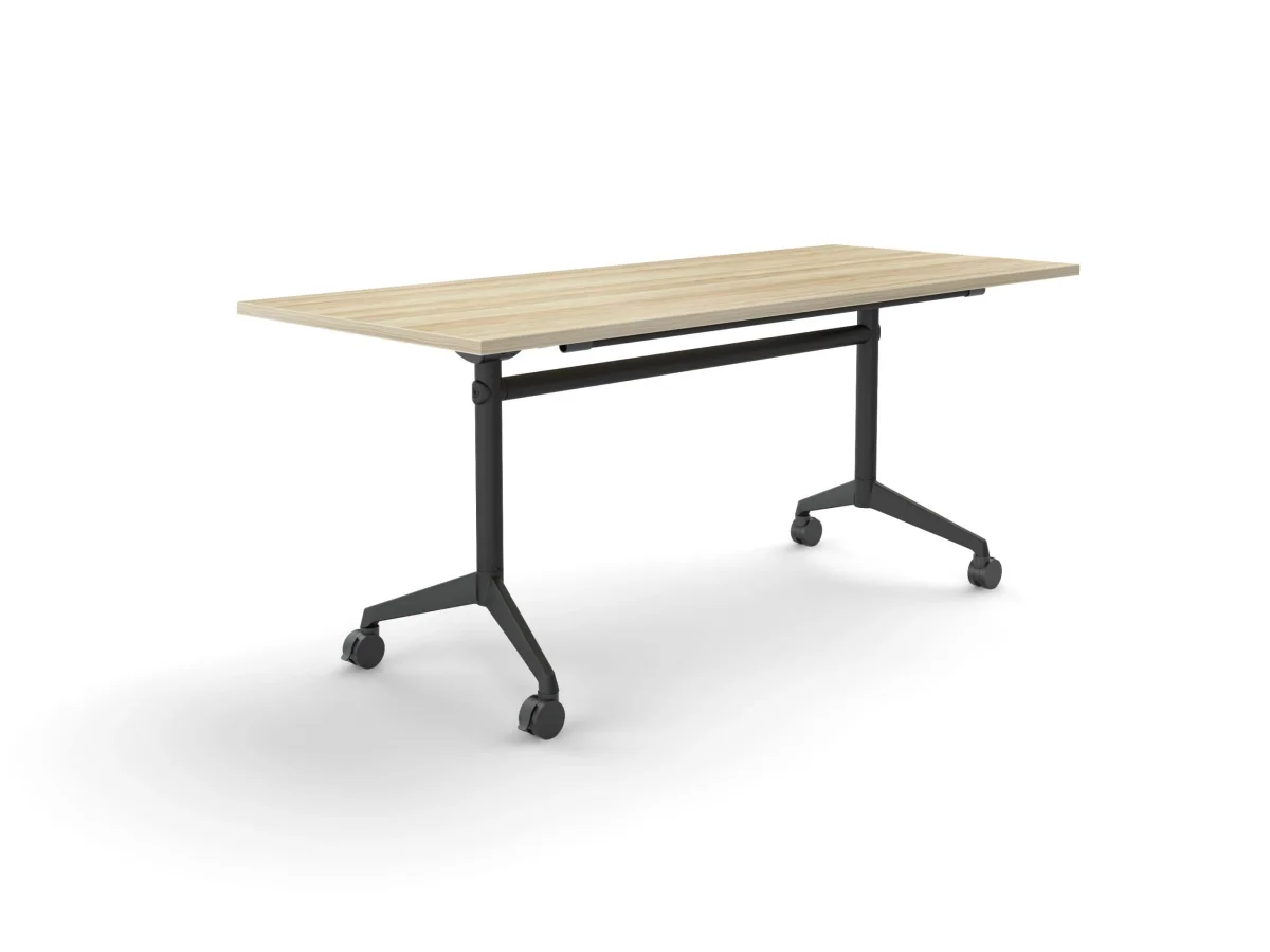 OL Modulus Flip Table with Rectangle Top All Black Frame