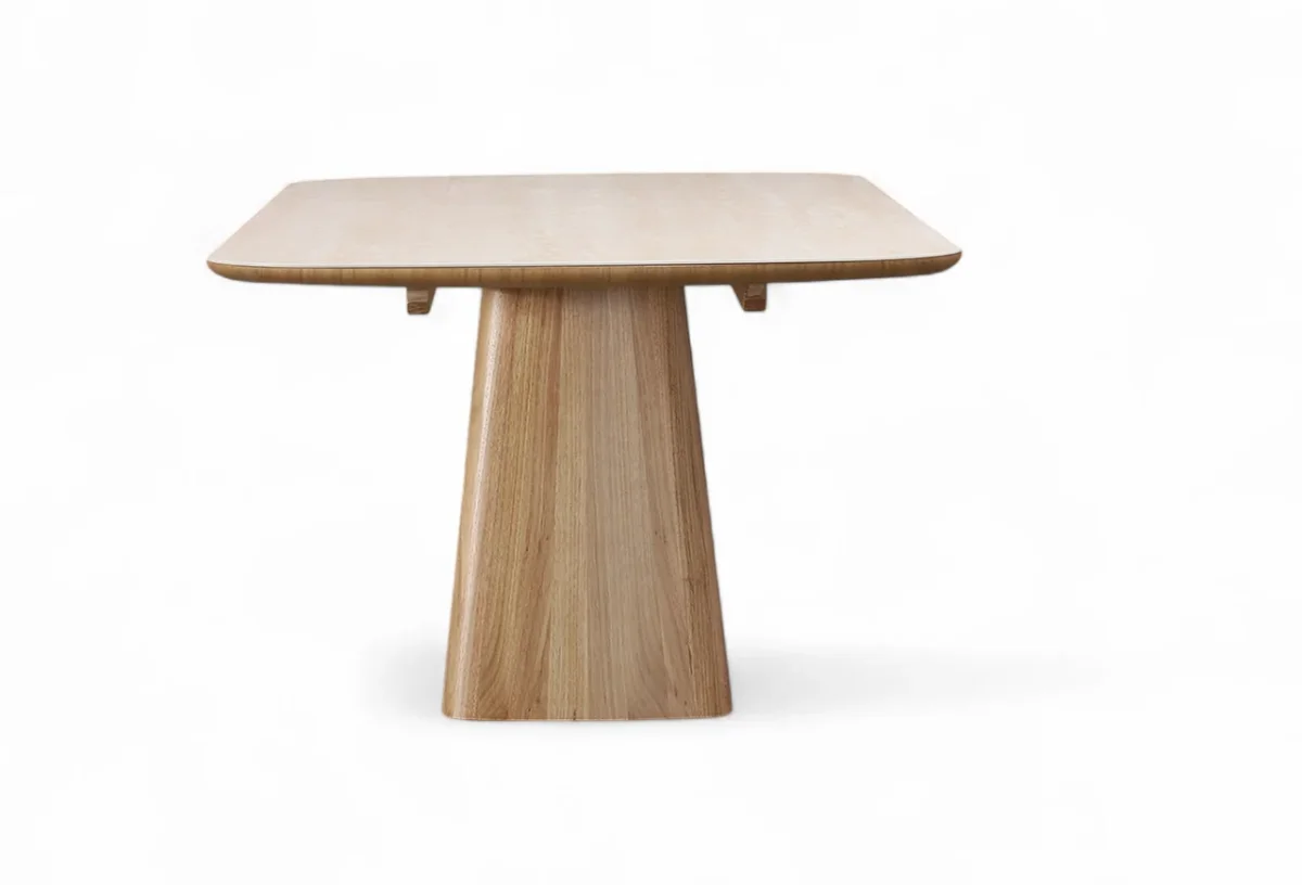 MD Elegant Solid Timber Base Natural Stone Top 2.1 Meter Dining Table
