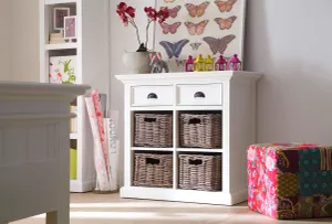 NS Halifax Solid Timber 2 Drawer Buffet with 4 Basket Set thumbnail 5