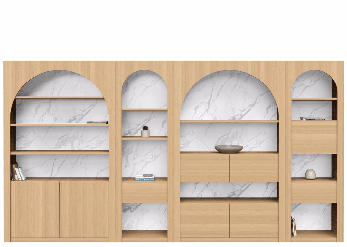 DD Aako 1 Door 1 Drawer 1 Shelf Arched Storage Wall Unit thumbnail 4