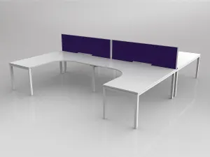 OL Axis 4 User H-Shape 90° Workstation with Screen - Breathe Fabric thumbnail 8