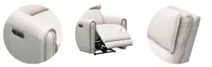 EL Malta Iron Leather 2 seater + 2 Single Electric Recliners Seater thumbnail 2