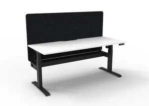RL Boost Light Motorized Height Adjustable Workstation with Black Eco Panel Screen thumbnail 8