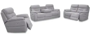 EL Mortini 3 Seater + 2 Seater + 1 Seater Fabric Recliner Lounge Set thumbnail 1