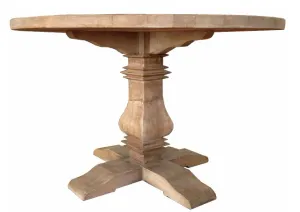 MF Mulhouse Recycled Elm Timber Pedastal Base Round Dining Table thumbnail 9