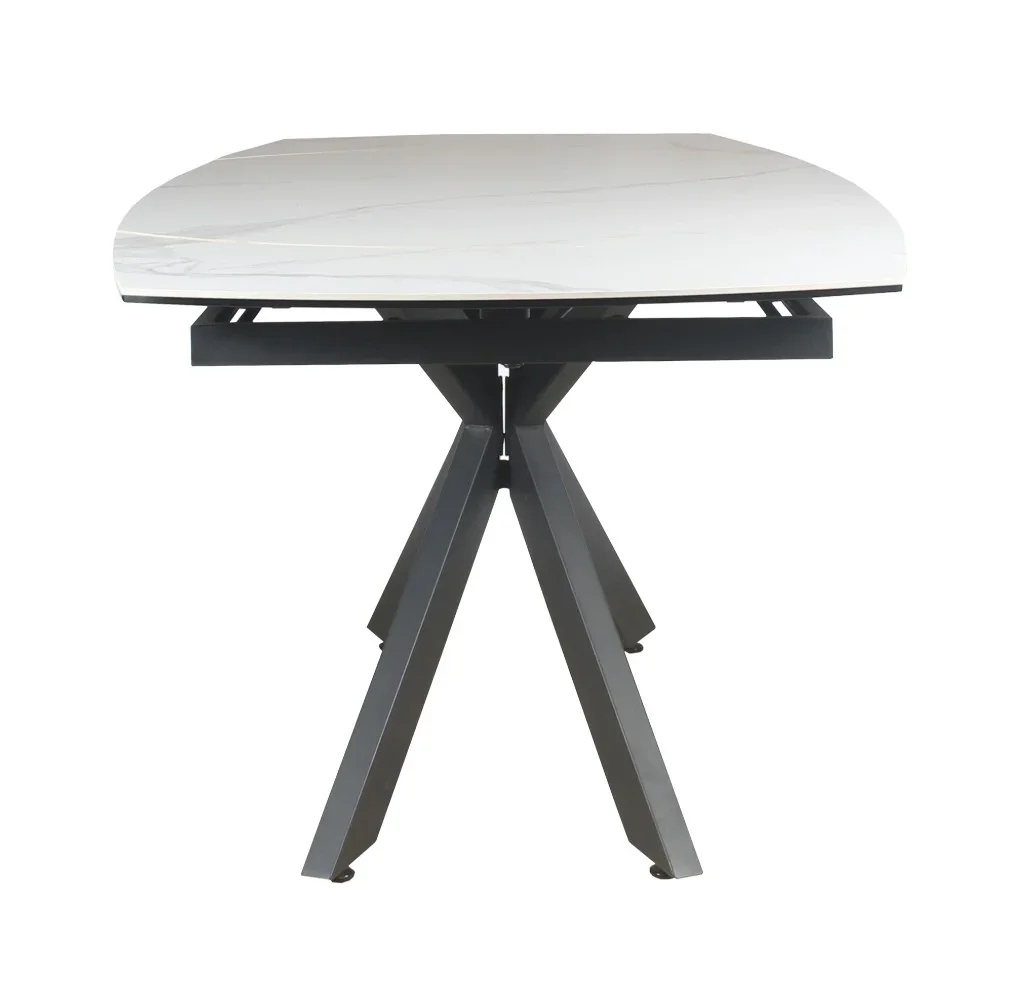 VI Kross Metal Leg Ceramic Top Extandable Dining Table