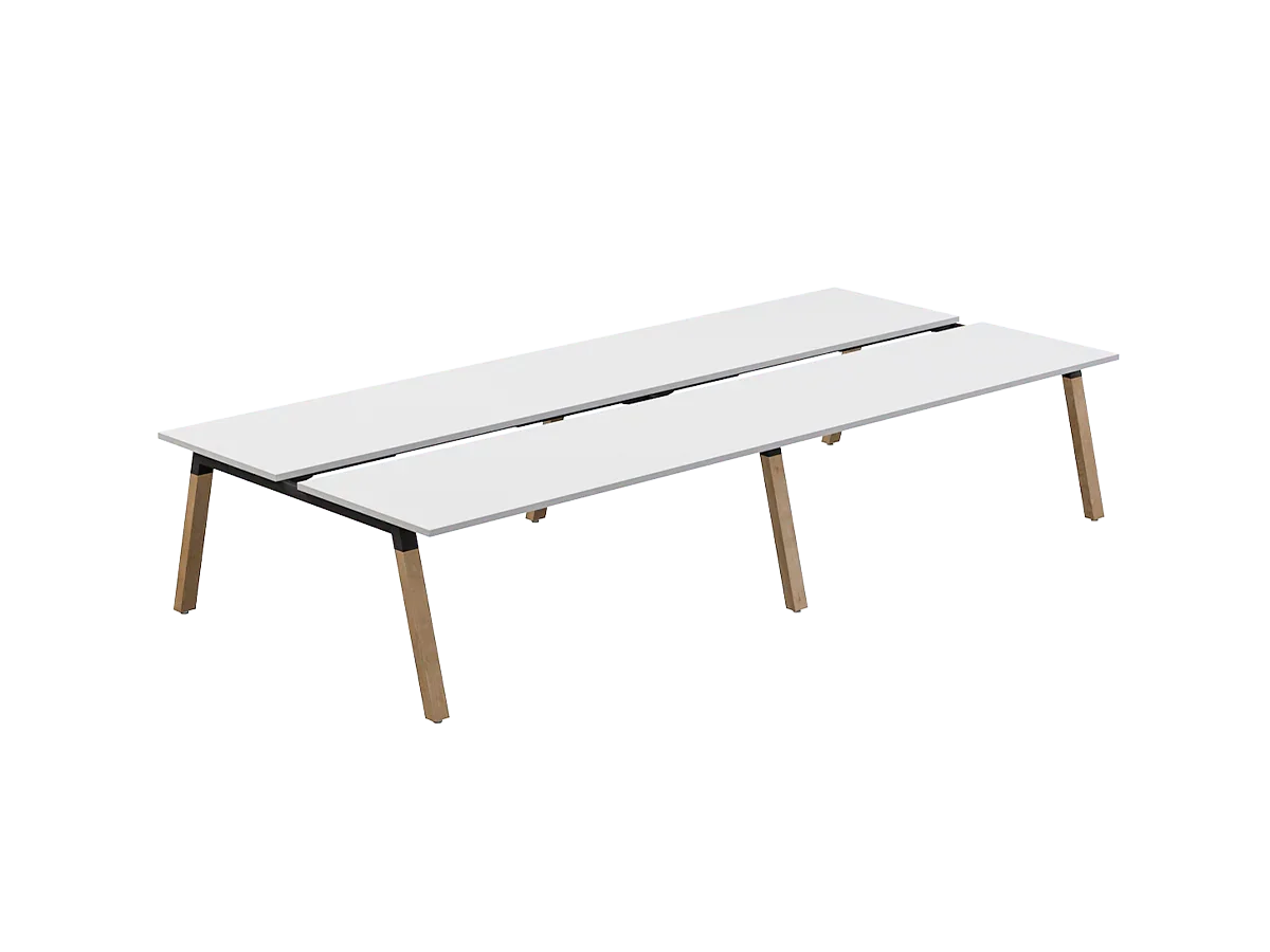 OL Plantation 4 Users Double Sided Desk