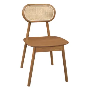 CT Kelly Solid Timber Rattan Back Dining Chair thumbnail 1
