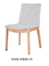 VI Perisher Fabric Upholsteed Timber Leg Dining Chair thumbnail 2
