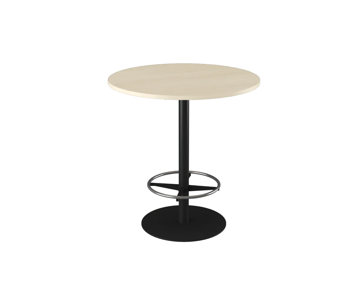 OL Metal Disc Base Round Bar Table