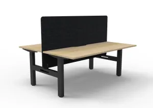 RL Boost Static 2-User Double Sided Workstation with Black Eco Panel Screen thumbnail 6