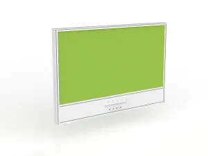 OL Studio Screen with Ducting for Agile Shared Desk – Breath Fabric with White Frame thumbnail 9