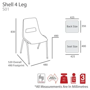 MA Shell Fabric Upholstered Stackable 4 Leg Visitor Chair thumbnail 2