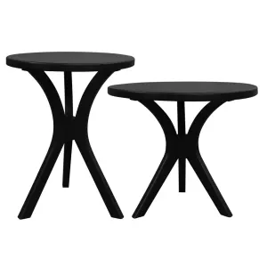 CT Gatsby Solid Timber Round Side Table - Set of 2 thumbnail 1