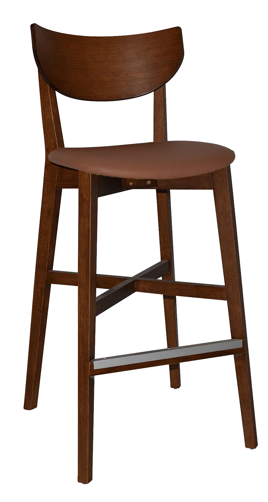 EZ Rialto Light Walnut Stained Solid Timber Framed Barstool