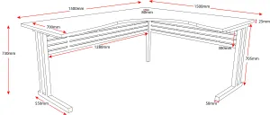 RL Rapid Span Metal C-Leg Corner Desk thumbnail 3