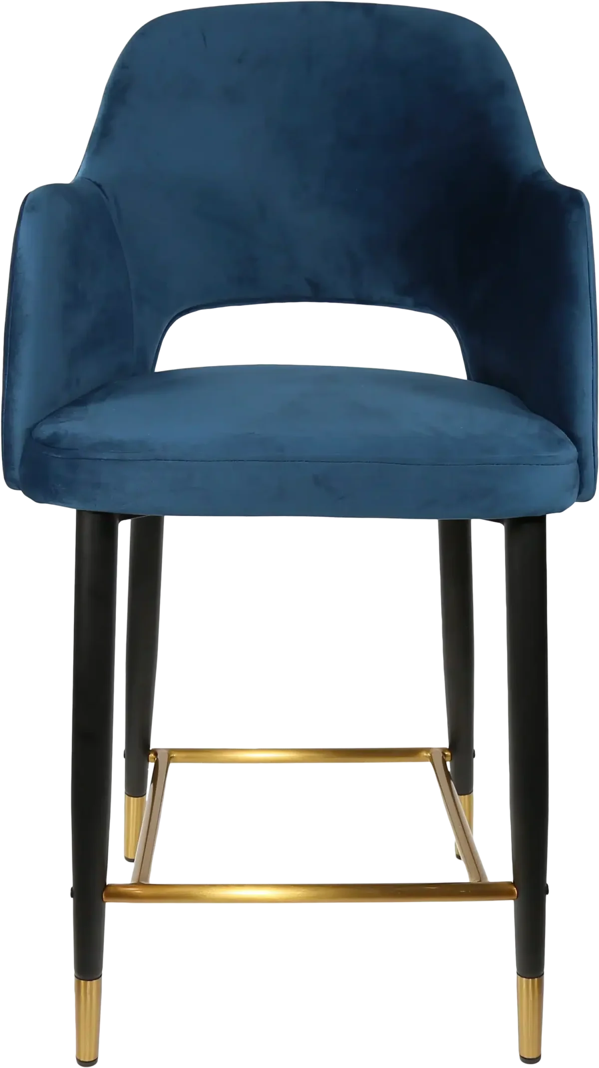 FL Sorbet Velvet Upholstered Metal Leg Hospitality Counter Stool