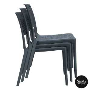 FL Verona Rattan Look Hospitality Outdoor Stackable Chair thumbnail 4