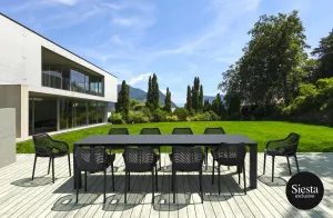 FL Vegas 10 Seater Hospitality Outdoor Extendable Dining Table with Air XL Armchair thumbnail 1