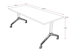 RL Rapid Flip Top Table with Castors thumbnail 3