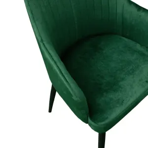 VI Mornington Fabric Upholstered Metal Leg Dining Chair thumbnail 3
