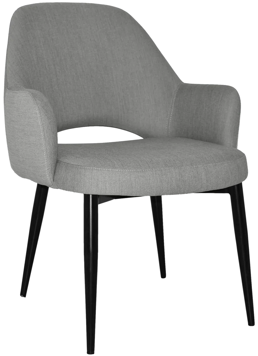 EZ Albury Black Metal Leg Upholstered Hospitality XL Armchair