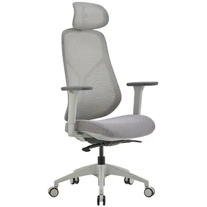 ST Ivory Mesh Back Executive Chair with Headrest thumbnail 1